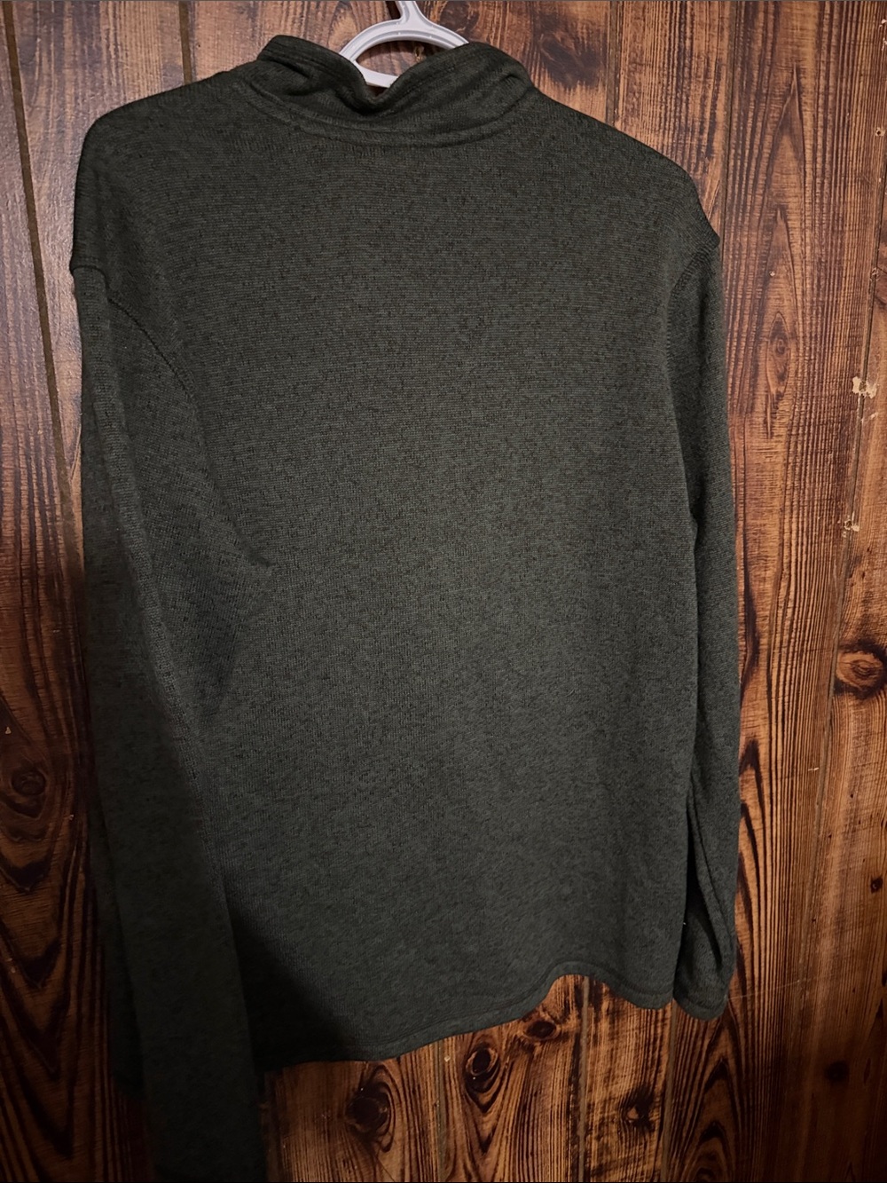 Eddie Bauer Dark Olive Green Half-Zip Fleece Pullover - Picture 7 of 9